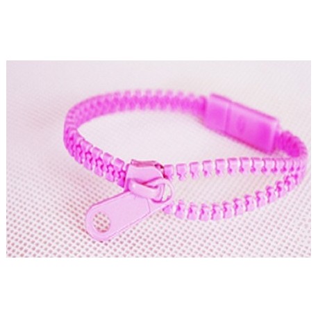 Neon Lavender Zipper Bracelet