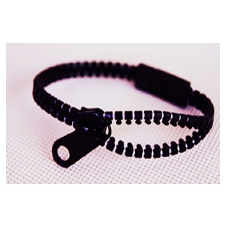 Neon Black Zipper Bracelet
