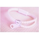 Neon White Zipper Bracelet
