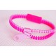 Two-Tone Lavender and Pink Zipper Bracelet