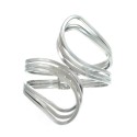 Metal Hinge Loop Bracelet - Silver