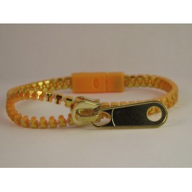 Metallic Gold Zipper Bracelet