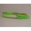 Metallic Light Green Zipper Bracelet