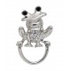 Silver Frog with Crystals Eyeglass holders
